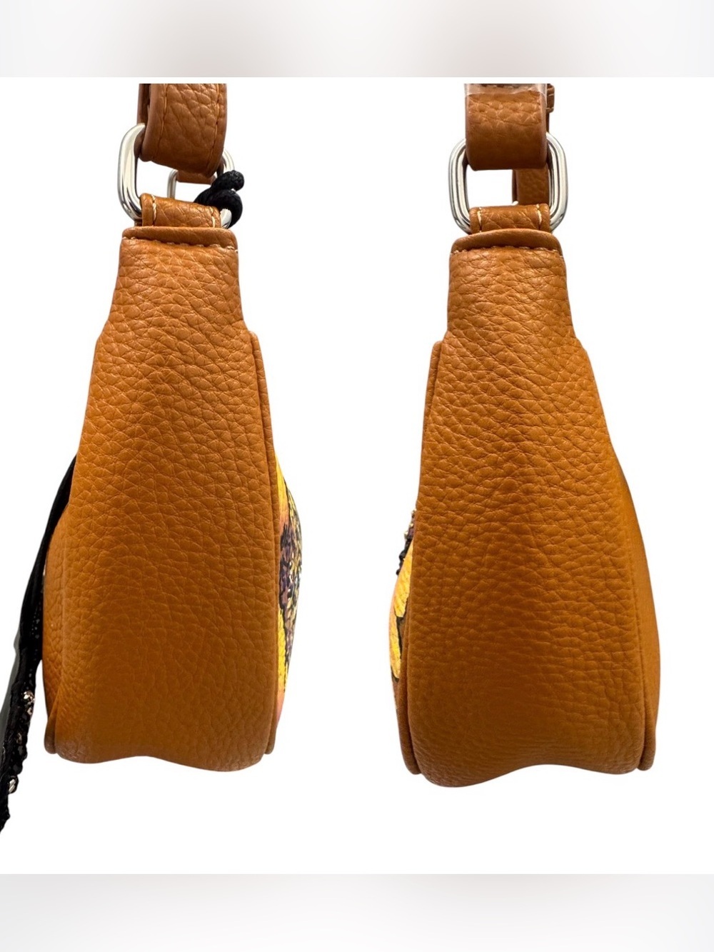 Unbranded Hand Painted Faux Leather‎ Leopard floral Design Shoulder Bag - Picture 6 of 10